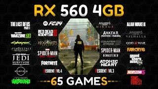 RX 560  Test in 65 Games in 2024