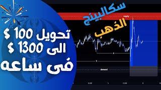 شرح تحويل 100 دولار الى 1300 دولار من تداول الذهب