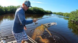 Giant Alligator Steals our Fish 3 Days in the Everglades Catching and Cooking