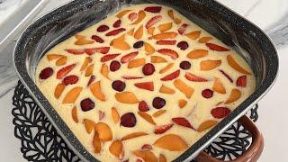 Torta con Frutta Fresca  Facile e Veloce per 10 Minuti di Preparazione  