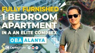 Fully furnished 1+1 apartment in OBA Alanya Turkey for sale 2023