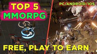 TOP 5 MMORPG FREE PLAY TO EARN  EARN 2K PER DAY  ANDROIDIOS AND PC TAGALOG