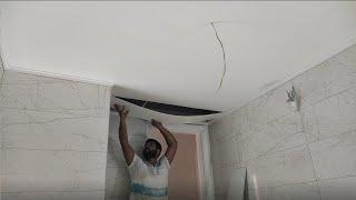 Banyo Tavana Plastik pvc İşçilik çalışması - How To Make Bathroom Plastic Ceiling?