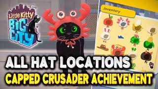 Little Kitty Big City ALL HAT LOCATIONS Capped Crusader Achievement Guide