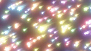 Rainbow Colorful Neon Glowing Shooty Stars Falling Down In Night Sky 4K 60fps Wallpaper Background