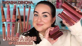 NATASHA DENONA I NEED A ROSE LIP COLLECTION TRY-ON & COMPARISONS