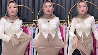 Hijab Style Try On Premium Bodycon Womens Knit Dress