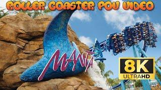 I MESSED UP  Horizontal Flipped Manta Roller Coaster POV Sea World Theme Park - Orlando FL