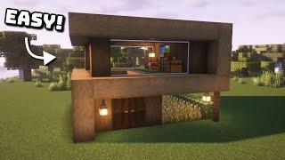 Minecraft The Best Modern Wooden Survival Starter House That I Have Ever Seen - Easy Tutorial