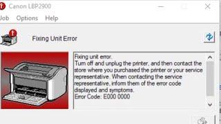 LBP 2900B E00000canon LBP 2900 LBP3000 fixing unit error how to solved 100% error code E000 0000