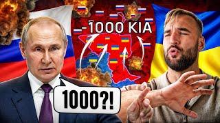 Russians Lost 1000 Soldiers in a Single Attack in KURSK  Ukraine War Update