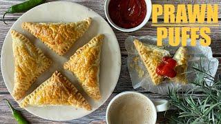 The Puffy Puffy Prawn Puffs Recipe. Spicy Shrimp stuffed Puff Pastry Snack.