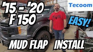 F150 Tecoom Mudflap Install 2015-2020 w Wheel Lip Molding