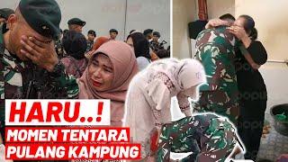 Emmak Sampai Pingsan Liat Anaknya Kembali Momen Haru Bahagia Prajurit TNI Pulang Kampung