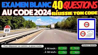 Test au code de la route 2024  - 40 Questions à lExamen blanc du permis de conduire + Réponses