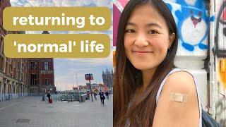 RETURNING TO NORMAL LIFE  Getting vaccinated & visiting the office  Amsterdam summer vlog