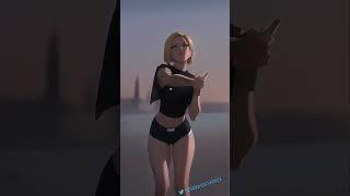 Android 18 dancing animated #anime #music #edit #stablediffusion