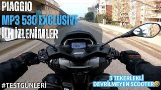 GERİ VİTESLİ GERİ GÖRÜŞ KAMERALI SCOOTER  PIAGGIO MP3 530 EXCLUSIVE  İLK İZLENİMLER RPM