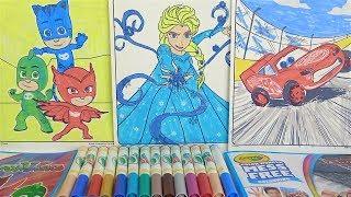 Pijamaskeliler boyama Crayola Color Wonder Lekesiz Boyama Frozen Elsa boyama Arabalar sihirli boyama