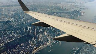 Takeoff from LaGuardia Airport LGA - American Airlines AA4284 - Spectacular New York City Views