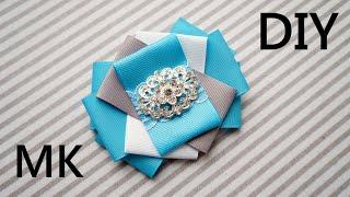 Брошь из репсовых лент Мастер-класс  How to make brooch grosgrain ribbon Tutorial