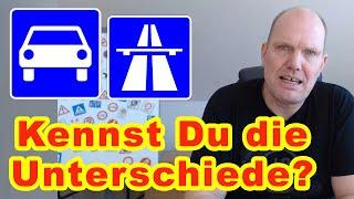 Welche Unterschiede gibt es zwischen Autobahn und Kraftfahrstraße? Lernen für die Fahrschule