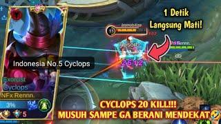 CYCLOPS 20 KILL DAMAGE GA NGOTAK SIAPAPUN PASTI MATI BUILD CYCLOPS TERSAKIT 2023 - MOBILE LEGENDS