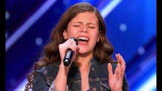 Angelina Green 13 Year Old Singer Earns Golden Buzzer - Americas Got Talent 2017