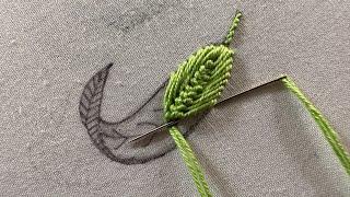 Gorgeous leaf hand embroidery designembroidery designshand craft