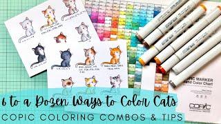 Six to a Dozen or More Ways to Color Cats  Copic Coloring Combos & Tips  Hello Bluebird Stamps