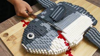 Breaking Down a Amazing GIANT SUNFISH Cutting Skills  Hunt Catch & Cook Lego Seafood Compilation