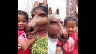 Aarav reaction for Horse morph effect #instagram#100thpost#facefilter#trending#horse#shorts ️