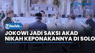 Potret Jokowi Jadi Saksi Akad Keponakannya di Solo Jateng Pakai Beskap Hitam