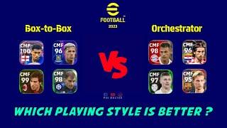 Box to Box vs Orchestrator Midfielder Playing Style Comparison   eFootball 2023 Mobile