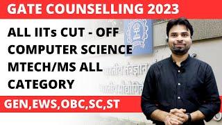 ALL IITs CUT - OFF COMPUTER SCIENCE  MTECHMS ALL CATEGORY