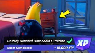 Destroy Haunted Household Furniture ALL LOCATIONS - Fortnitemares Quests
