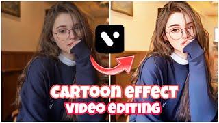 CARTOON Effect Video Editing  How To Convert Normal Video To Cartoon video#vita
