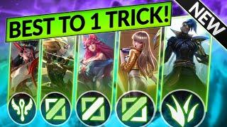 TOP 4 ONE TRICK CHAMPS for EVERY ROLE - Best Champions to Main - LoL 13.19 Tier List Guide