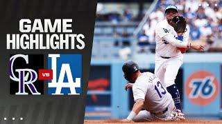 Rockies vs. Dodgers Game Highlights 6224  MLB Highlights