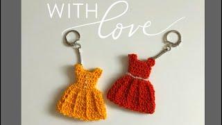 كروشيه توزيعات مواليدCrochet a Minie Dress Keychain