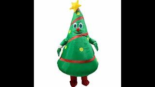 Надувной костюм Рождественская елка взрослый 150-190 см. Елка косплей. Костюм Новогодняя елка