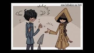 Run away kid x Raincoat girl Little Nightmares 2