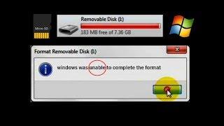 Unable To Complete The Format Solved Repair DamagedCorruptedWrite Protected Memory CardPen Drive