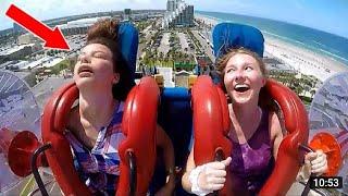 Girls Passing Out #6 Funny slingshot Ride