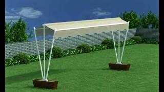 Garden Terrace Umbrella Shade Canvas - Awnings Ombrasole - Montreal QC