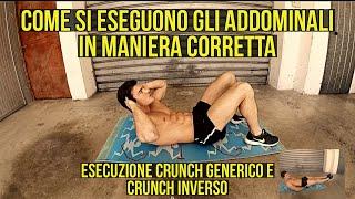 Come si eseguono gli addominali correttamente  Crunch generico e inverso  Non far questi errori 