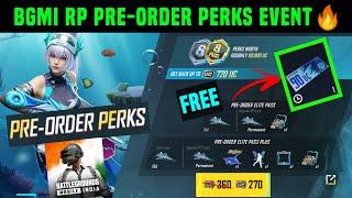 BGMI RP PRE ORDER PERKS EVENT FREE ROYAL PASS IN BGMI A8 RP PRE ORDER KYA HAI  A8 90UC VOUCHER