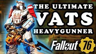 The Iron Man Ultimate VATS HEAVY GUNNER One Shot Kill & Insane Boss DPS - Fallout 76