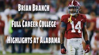 Brian Branch Full Career College Highlights at Alabama