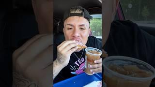 Dunkin for breakfast  #dunkindonuts #icedcoffee #foodshorts #mukbang #asmrsounds